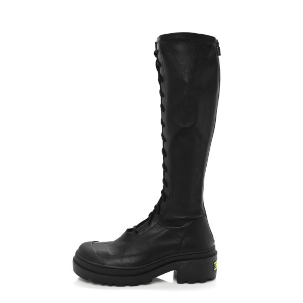 CHRISTIAN DIOR -Nappa Stretch Dior Arcade High Boots 41 Black